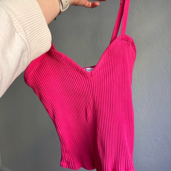 Zara Fuchsia Ribbed Tank Top - Picture 4 of 4